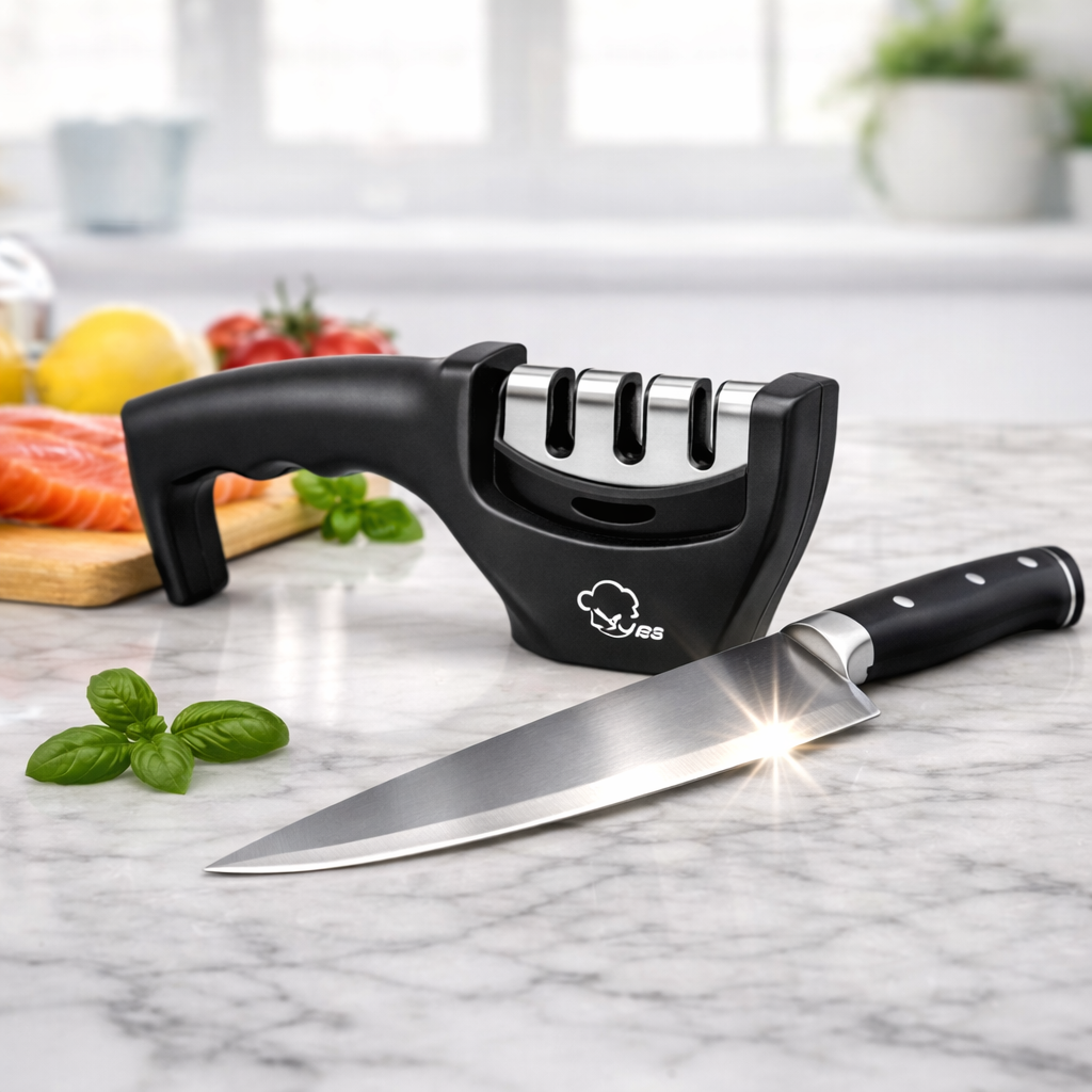 Pietra per affilare utensili da cucina in acciaio + ricambio in omaggio