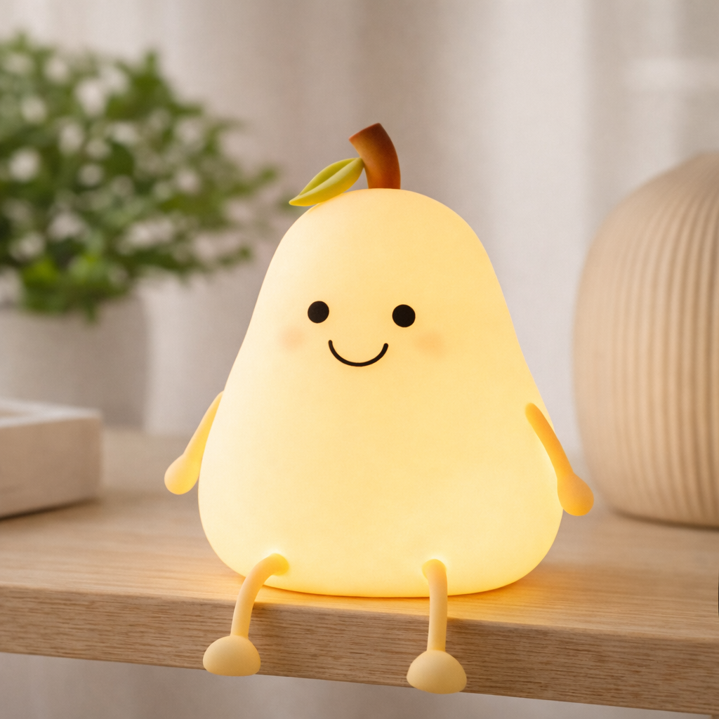 Lampada notturna LED a forma di pera, dimmer touch